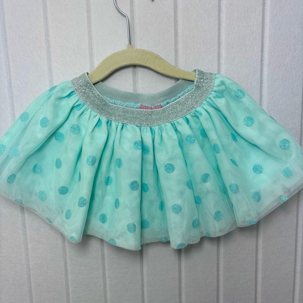 Disney Toys'R Us‎ Aqua Teal Tutu Skirt Polka Dot  size 6-9M
